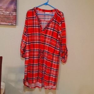 Red plaid dress 2X